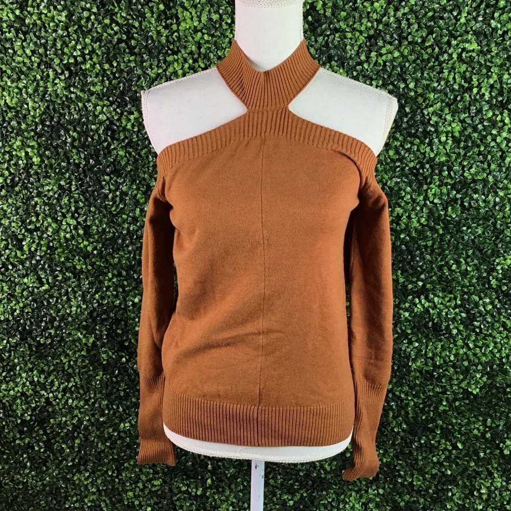 Nwt‎ Cold shoulder brown long sleeve nwt